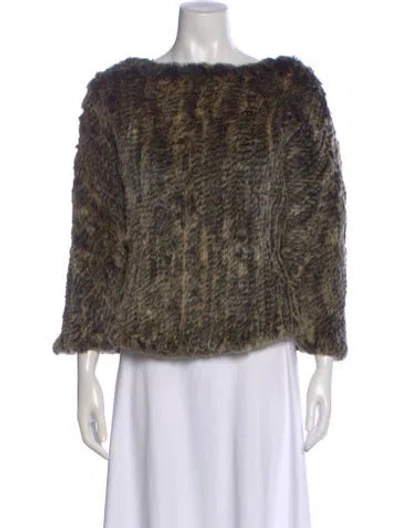 Pre-owned Bernardo Bateau Neckline Sweater In Multi