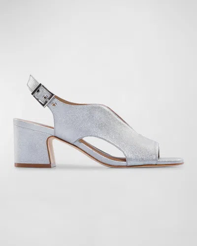 Bernardo Bedford Heels In Silver