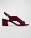 Bernardo Bedford Mid Heel Sandals In Red