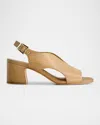 Bernardo Bedford Mid Heel Sandals In Sand Antique Calf