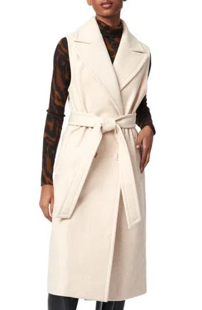 Bernardo Belted Long Vest In Neutral