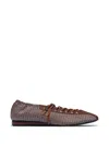 Bernardo Billie Check Leather Sneakerina Flats In Brown