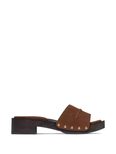 Bernardo Blyde Studded Sandals In Brown