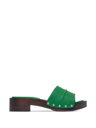 Bernardo Blyde Studded Sandals In Green