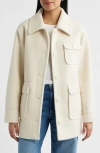 Bernardo Bouclé Shirt Jacket In Neutral
