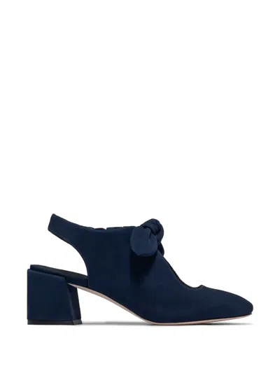 Bernardo Bow-detail Slingback Pumps In Blue