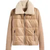 Bernardo Breck Ecoplume™ Puffer Knit Jacket In Brown