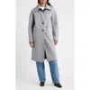 Bernardo Brushed Double Face Overcoat In Gray