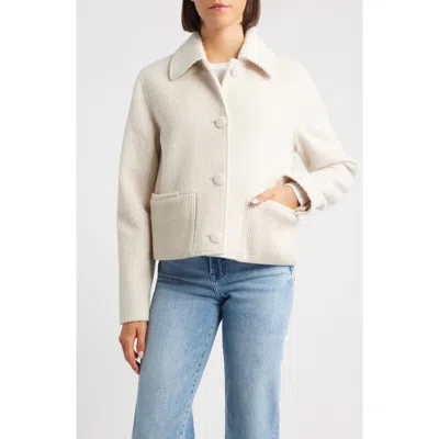 Bernardo Brushed Short Jacket In White