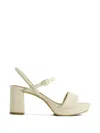 Bernardo Canto Leather Platform Sandals In Neutral