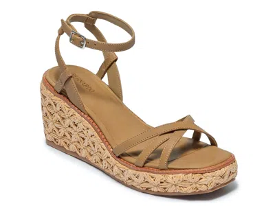 Bernardo Cairo Wedge Sandal In Brown