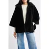 Bernardo Calder Faux Fur Poncho Jacket In Black