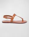 Bernardo Calfskin T-strap Slingback Sandals In Multi