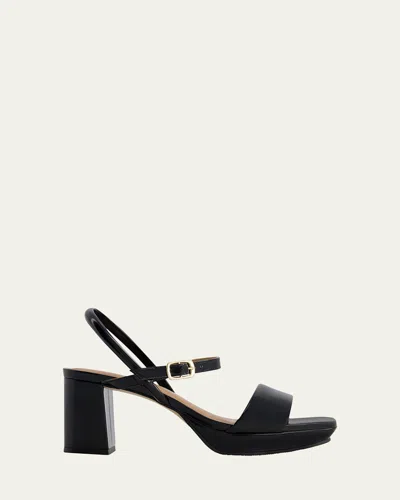Bernardo Canto Patent Leather Platform Sandals In Black