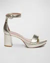 Bernardo Carla Metallic Ankle-strap Sandals In Silver