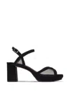 Bernardo Celeste Mesh-panel Sandals In Blue