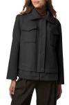 Bernardo Chest Pocket Coat In Black