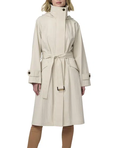Bernardo Cityscape Trench Coat In Beige