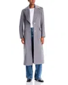 Bernardo Classic Tailored Wool Melton Coat In Gray