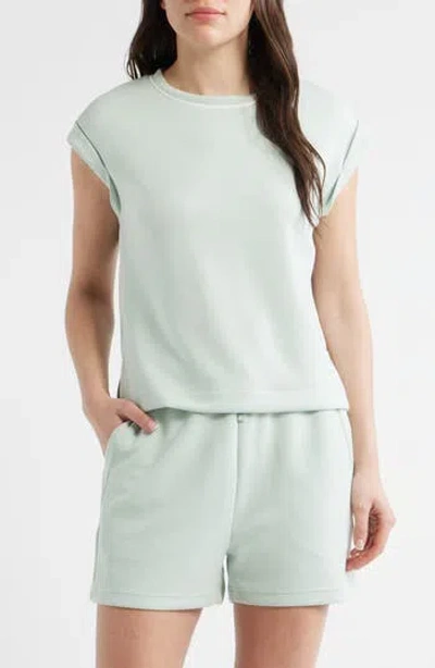 Bernardo Contrast Inset Cap Sleeve T-shirt