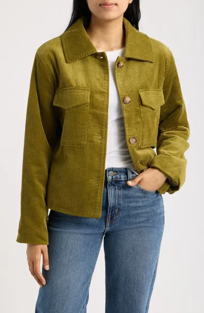 Bernardo Corduroy Structure Coat In Green