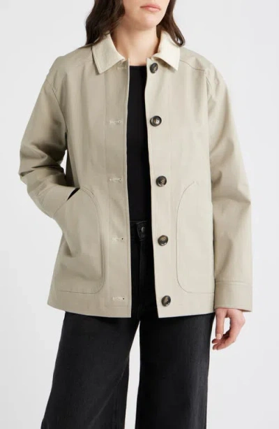 Bernardo Cotton Stretch Twill Jacket In Neutral