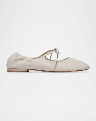 Bernardo Court Leather Ballet Flats In Neutral