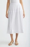 Bernardo Crinkle Maxi Skirt In White