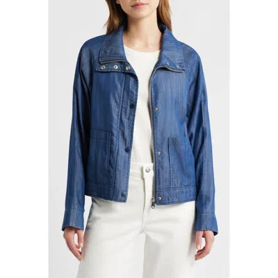 Bernardo Crop Utility Jacket In Blue