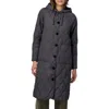 Bernardo Diamond Quilted Hooded Coat In Titan