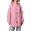 Bernardo Diamond Quilted Hooded Liner Jacket In Pink