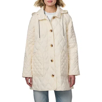 BERNARDO BERNARDO DIAMOND QUILTED HOODED LINER JACKET