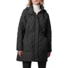 Bernardo Diamond Quilted Hooded Puffer Coat In Black