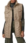 Bernardo Diamond Quilted Vest In Light Beige
