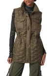 Bernardo Diamond Quilted Vest In Olive