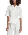 Bernardo Dolman Button-up Top In White