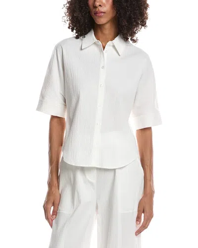 Bernardo Dolman Button-up Top In White