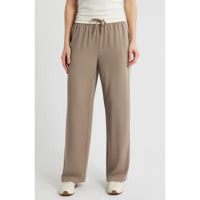 Bernardo Drawstring Waist Track Pants In Neutral