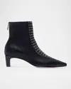 Bernardo 50mm Esme Pointed-toe Studded Ankle Boots In Black