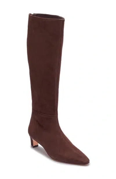 Bernardo Eton Knee High Boot In Espresso Kid Suede