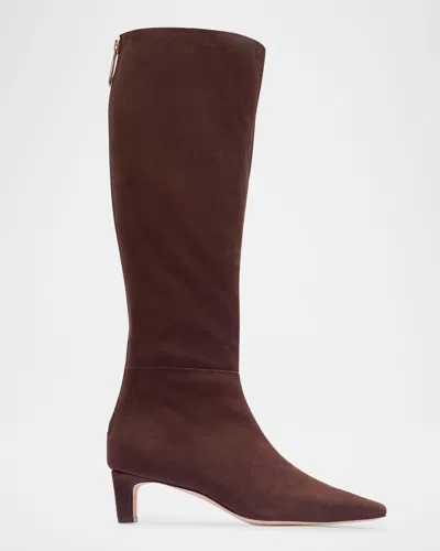 Bernardo Eton Suede Knee-high Boots In Brown