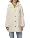 Bernardo Diamond Quilted Hooded Liner Jacket In Neutral