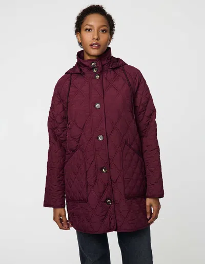 Bernardo Everyday Quilted Puffer Jacket In Burgundy