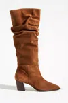 Bernardo Fallyn Rusched Calf Boots In Cognac In Multi