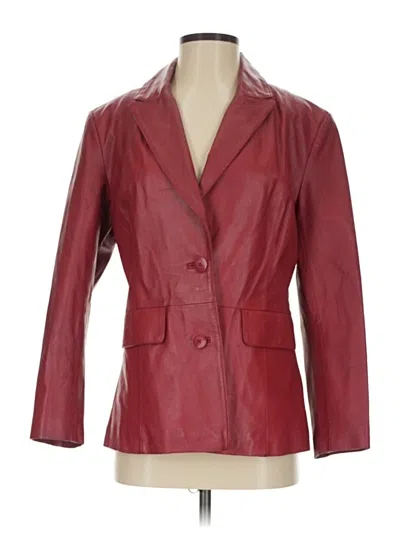Pre-owned Bernardo Fashions Blazer Jacket In Burgundy