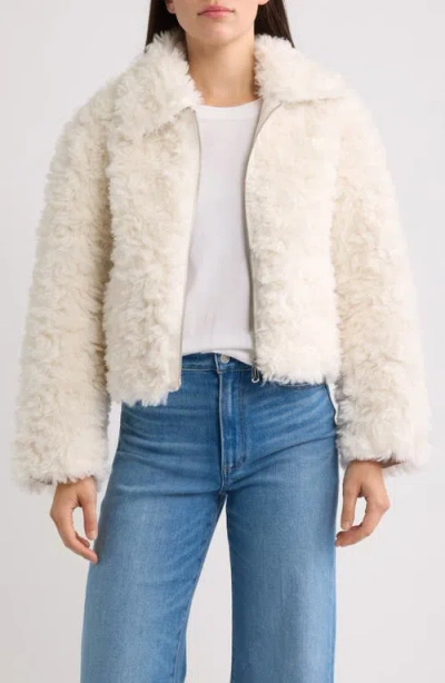 Bernardo Faux Fur Jacket In Neutral