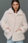 Bernardo Faux-fur Shacket Jacket In White