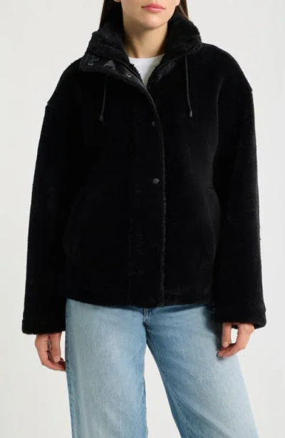 Bernardo Faux Fur Shearling Jacket In Black