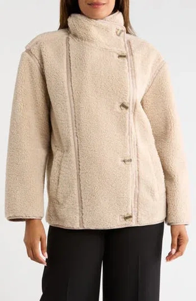 Bernardo Faux Shearling Short Jacket In Neutral