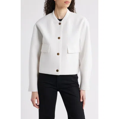 Bernardo Felt Crop Jacket In White